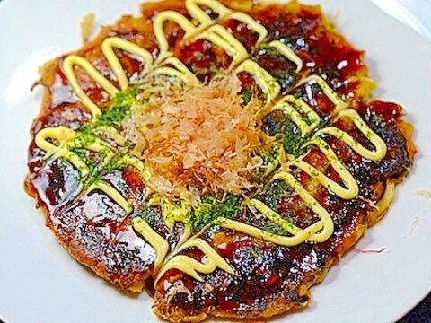 フライパンで作る！　お好み焼き